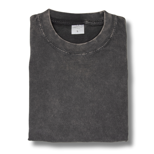 Blank Heavyweight Vintage Tee - Gharcoal