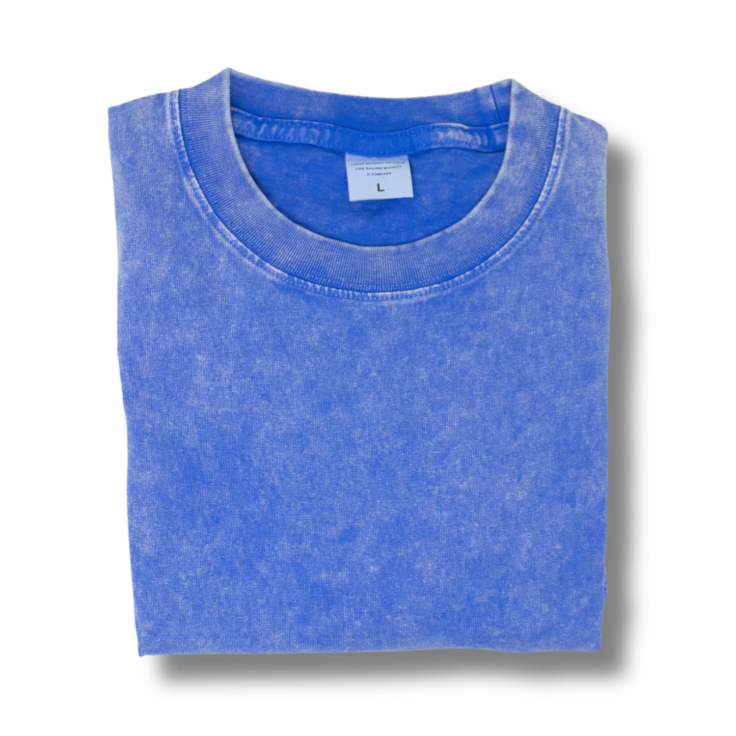 Blank Heavyweight Vintage Tee - Electric Blue