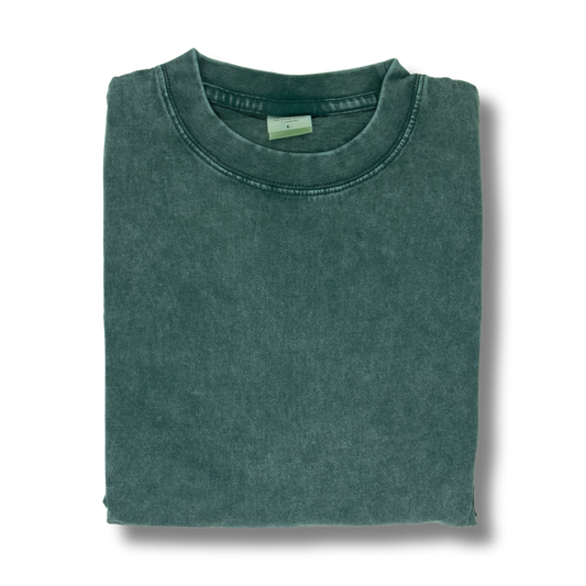 Blank Heavyweight Vintage Tee - Forest Green